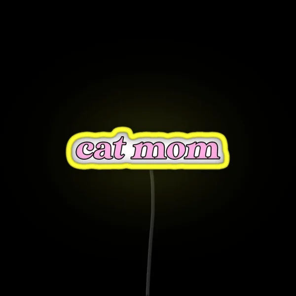 Cat Mom RGB Neon Sign
