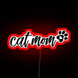 Cat Mom RGB Neon Sign