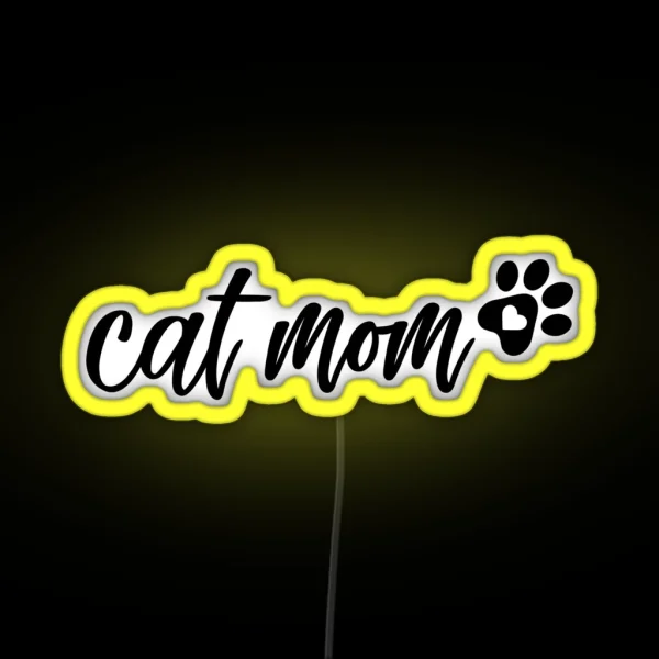 Cat Mom RGB Neon Sign