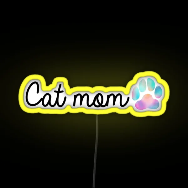 Cat Mom RGB Neon Sign