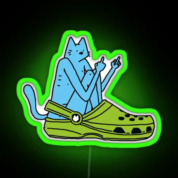 Cat N Crocs RGB Neon Sign