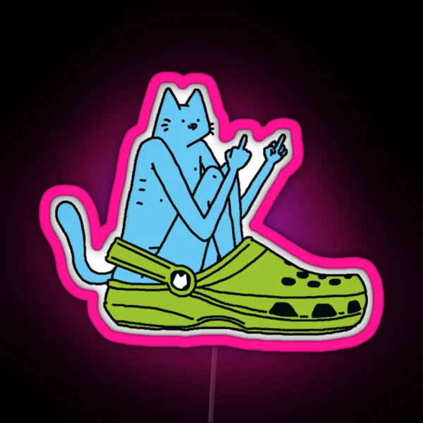 Cat N Crocs RGB Neon Sign