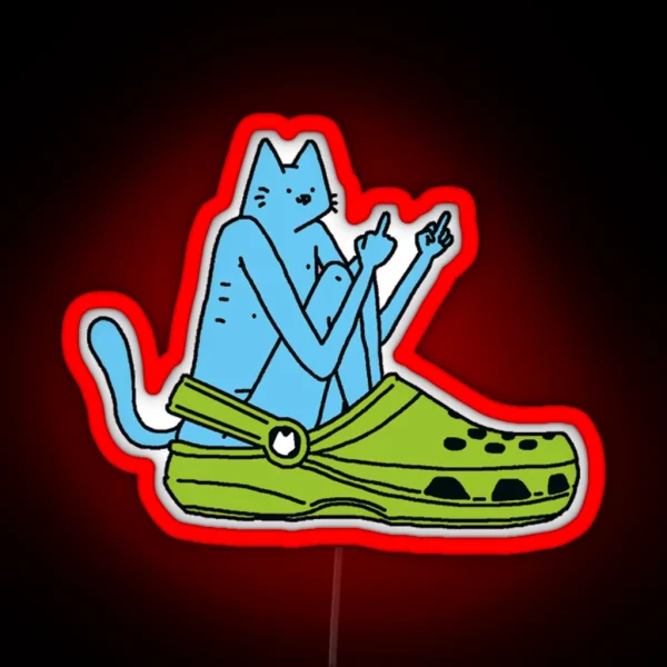 Cat N Crocs RGB Neon Sign