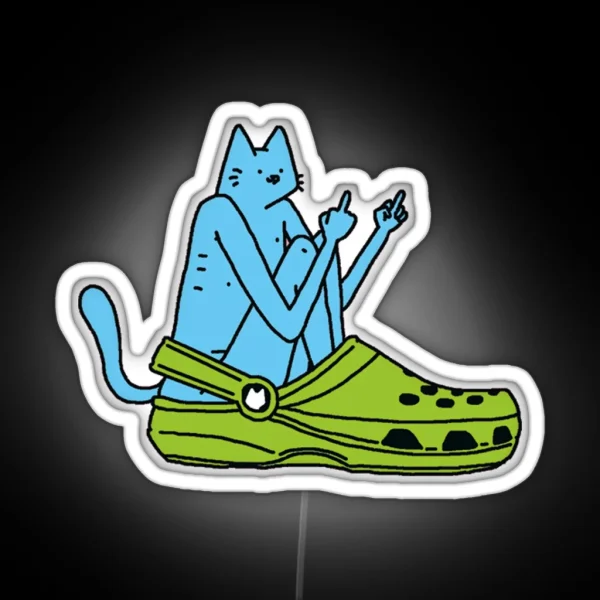 Cat N Crocs RGB Neon Sign