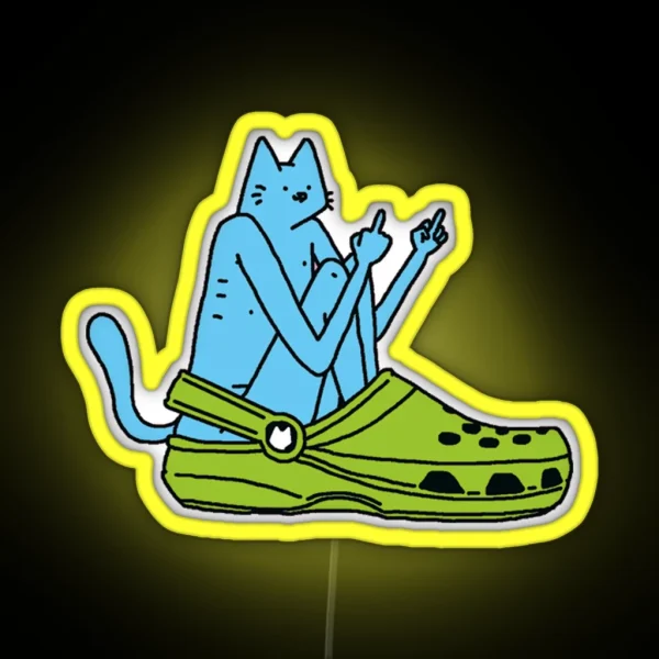 Cat N Crocs RGB Neon Sign