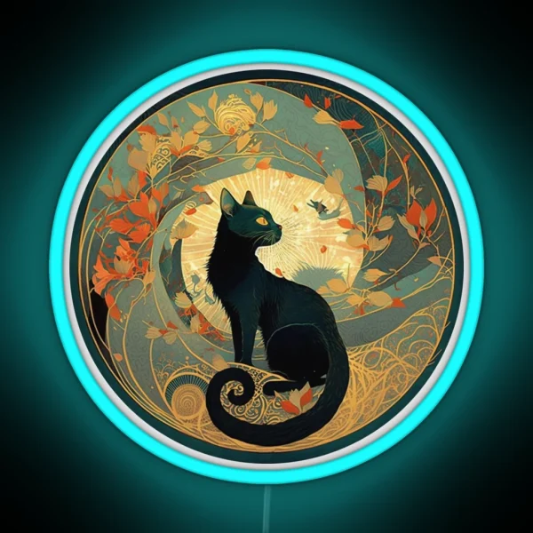 Cat Noir 733 Black Cat RGB Neon Sign