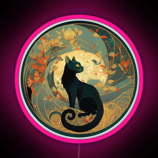 Cat Noir 733 Black Cat RGB Neon Sign