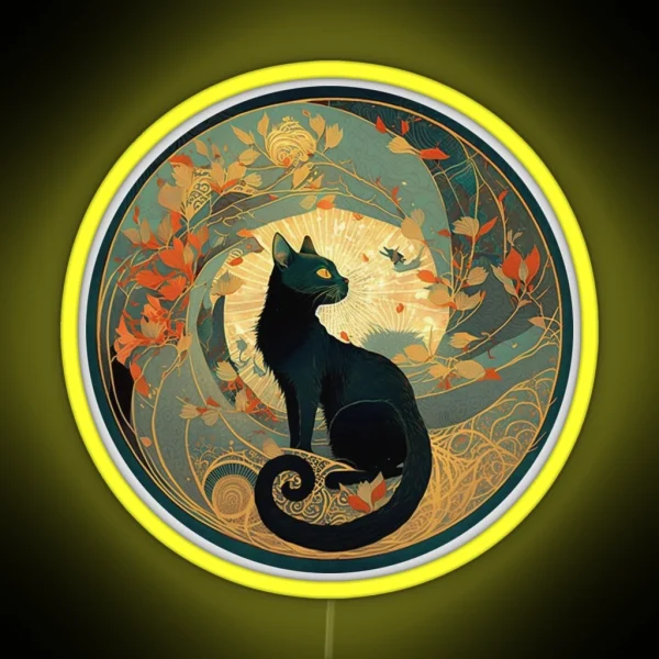 Cat Noir 733 Black Cat RGB Neon Sign