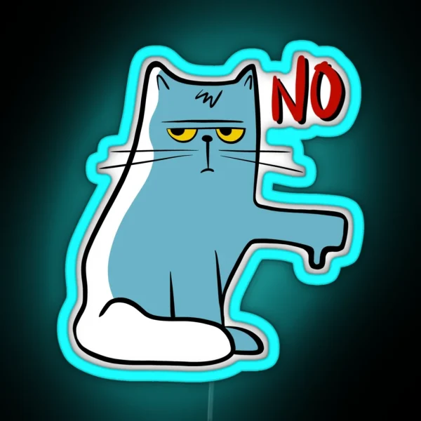 Cat Of Disapproval RGB Neon Sign