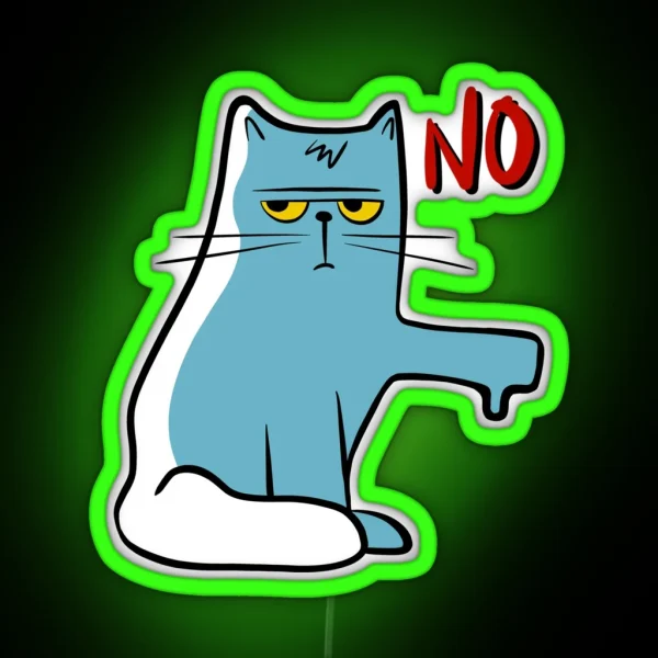 Cat Of Disapproval RGB Neon Sign
