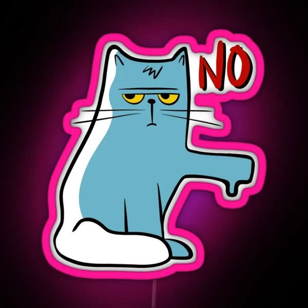 Cat Of Disapproval RGB Neon Sign