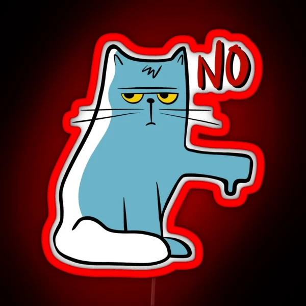 Cat Of Disapproval RGB Neon Sign