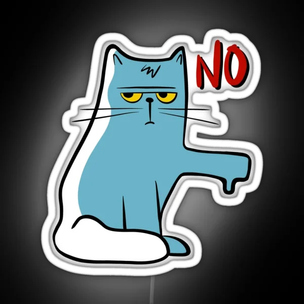 Cat Of Disapproval RGB Neon Sign
