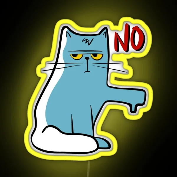 Cat Of Disapproval RGB Neon Sign