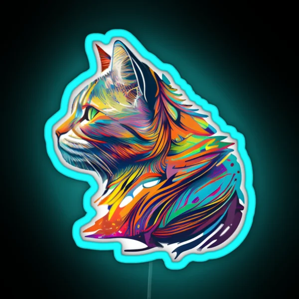 Cat RGB Neon Sign