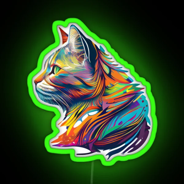 Cat RGB Neon Sign