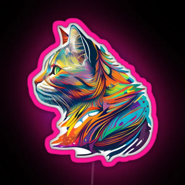 Cat RGB Neon Sign