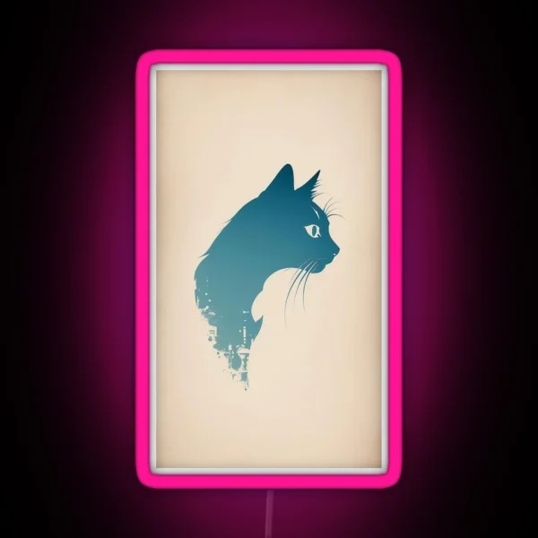 Cat Silhouette 1 RGB Neon Sign