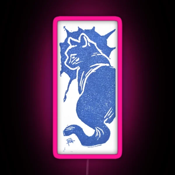 Cat Stamp RGB Neon Sign