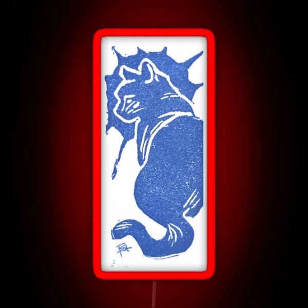 Cat Stamp RGB Neon Sign