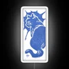 Neon cat silhouette with vibrant RGB lighting effects display