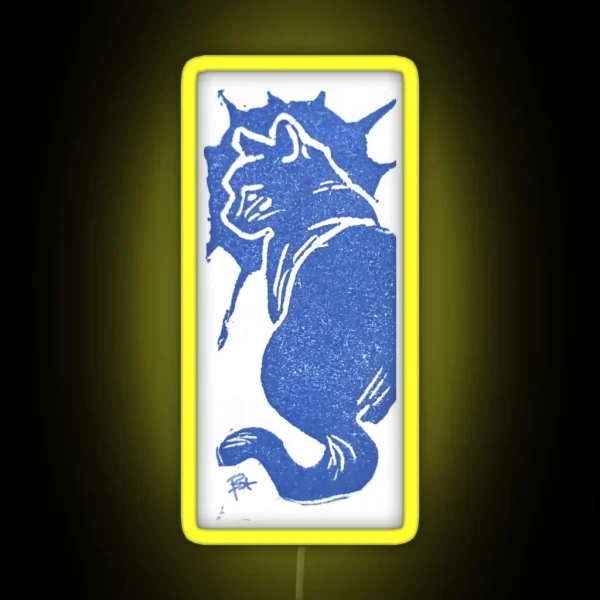 Cat Stamp RGB Neon Sign