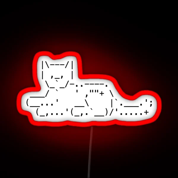 Cat Text Art Led RGB Neon Sign
