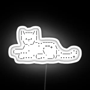 Cat Text Art Led RGB Neon Sign