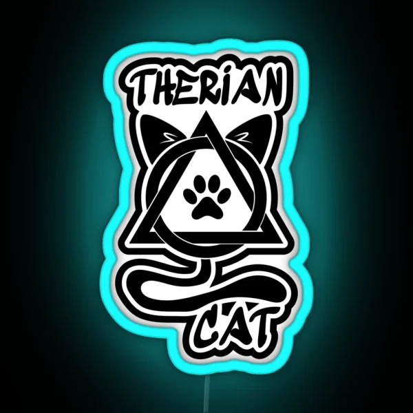 Cat Therian RGB Neon Sign