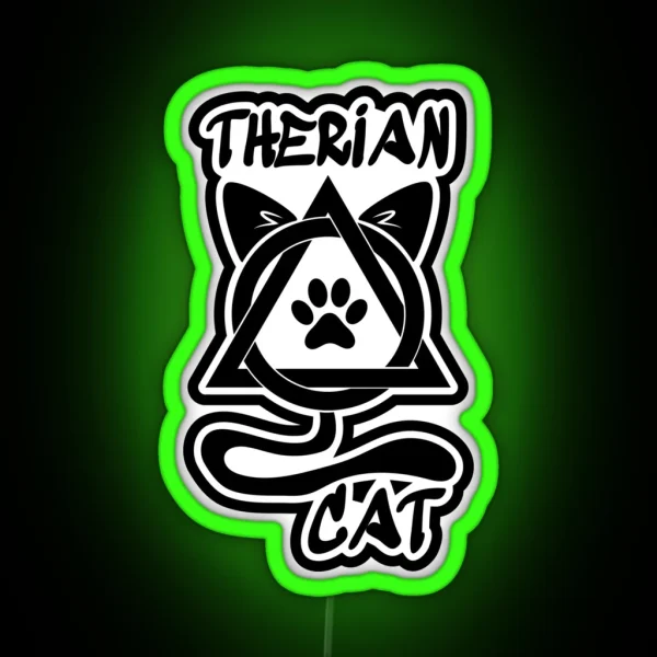 Cat Therian RGB Neon Sign