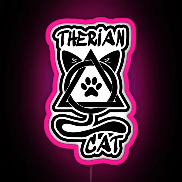 Cat Therian RGB Neon Sign