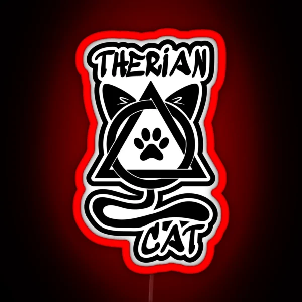 Cat Therian RGB Neon Sign