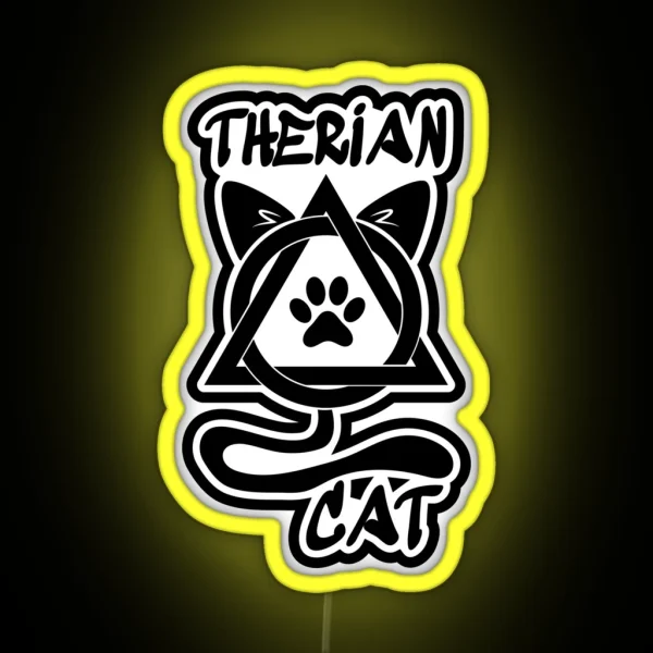 Cat Therian RGB Neon Sign