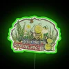 Vintage inspired reading neon wall decor with colorful RGB lighting
