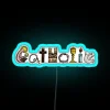 Shine Your Faith with Vibrant RGB Neon Catholic Wall Decal