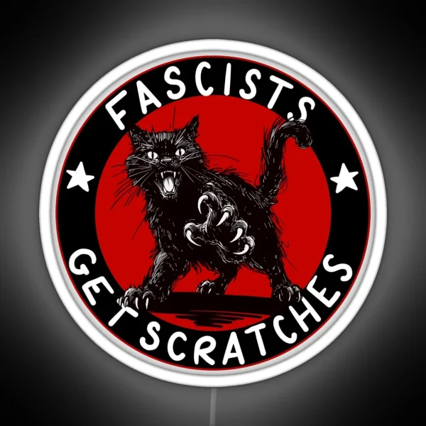 Cats Against Fascists RGB Neon Sign