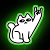 Vibrant Neon Cat Lover Gift with Multi-Color RGB Effects