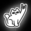 Whimsical Cat Lover's Metal Neon Sign with Color-Changing RGB Effect