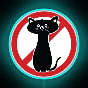 Cats Prohibition Signs RGB Neon Sign