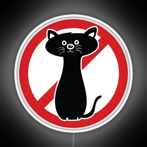 Cats Prohibition Signs RGB Neon Sign