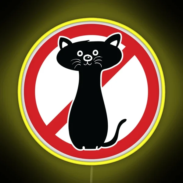 Cats Prohibition Signs RGB Neon Sign