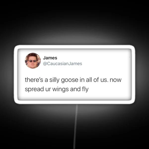 Caucasian James Tweet RGB Neon Sign