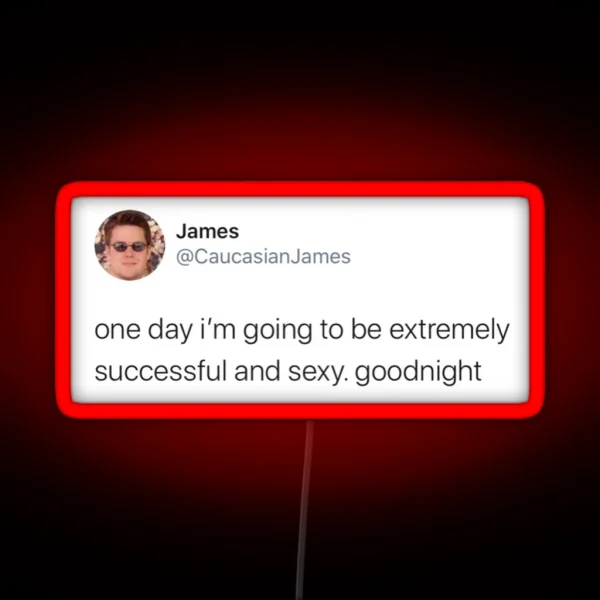 Caucasian James Tweet RGB Neon Sign