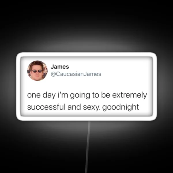Caucasian James Tweet RGB Neon Sign