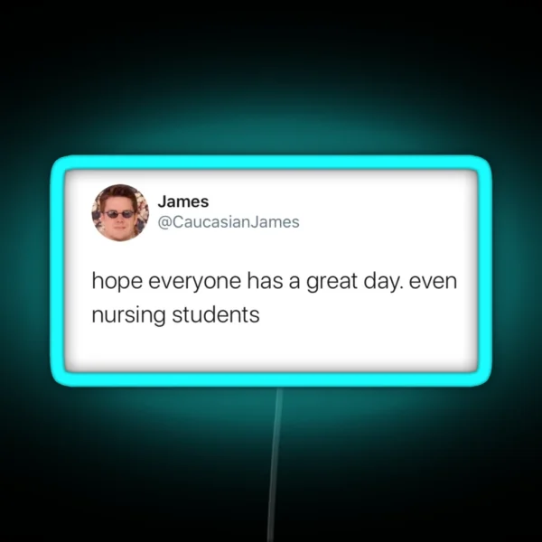 Caucasian James Tweet RGB Neon Sign