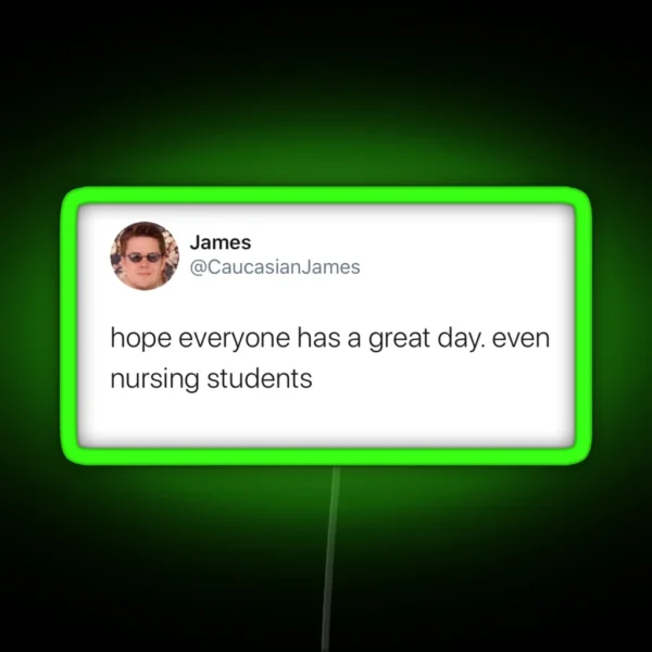 Caucasian James Tweet RGB Neon Sign