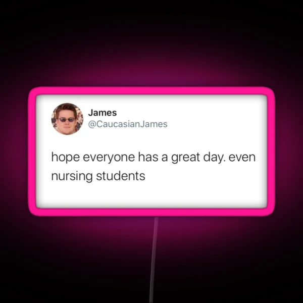 Caucasian James Tweet RGB Neon Sign