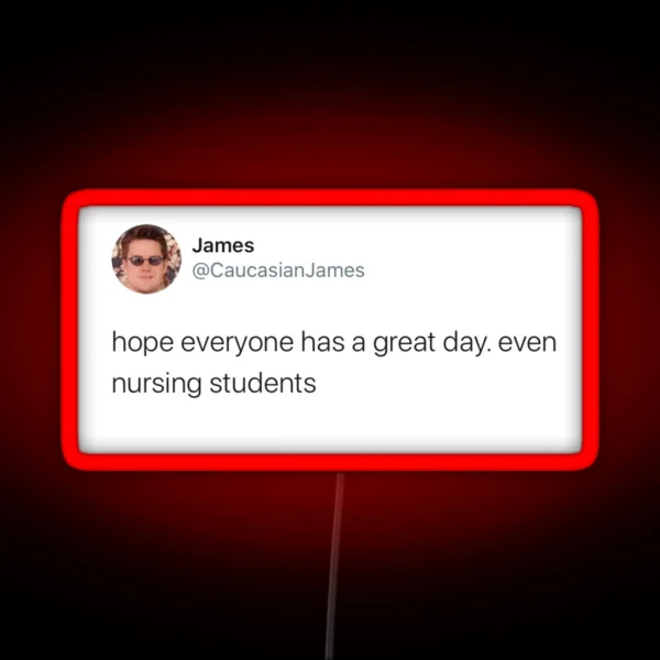 Caucasian James Tweet RGB Neon Sign