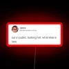 Eye-catching RGB neon sign featuring Caucasian James with Twitter logo