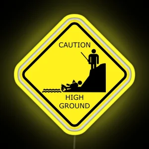 Caution High Ground Design RGB Neon Sign